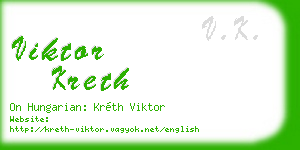 viktor kreth business card